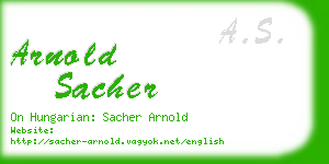 arnold sacher business card